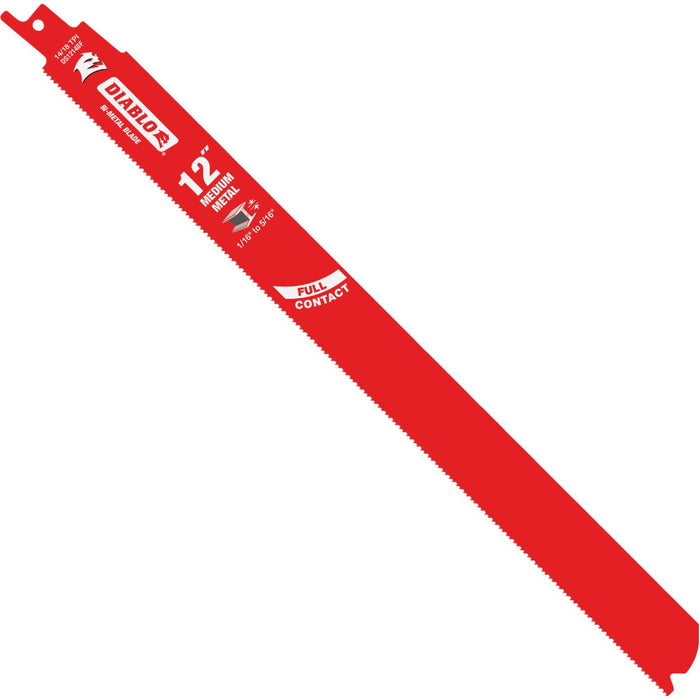 Diablo 12 In. 14/18 TPI Bi-Metal Medium Metal Reciprocating Saw Blade (5-Pack)