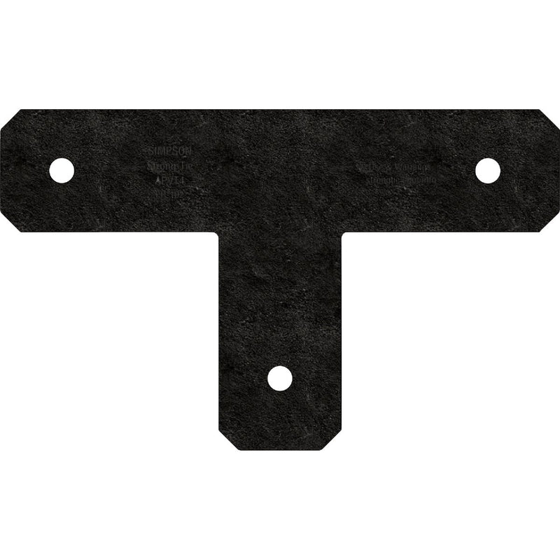 Simpson Strong-Tie Outdoor Accents Avant Collection 4 In. x 4 In. ZMAX Black Powder-Coated T Strap