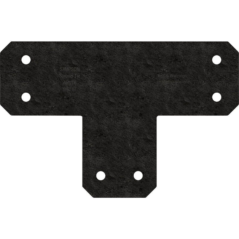 Simpson Strong-Tie Outdoor Accents Avant Collection 6 In. x 6 In. ZMAX Black Powder-Coated T Strap