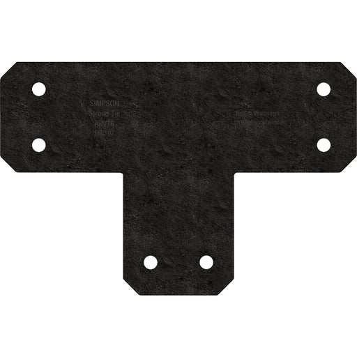 Simpson Strong-Tie Outdoor Accents Avant Collection 6 In. x 6 In. ZMAX Black Powder-Coated T Strap
