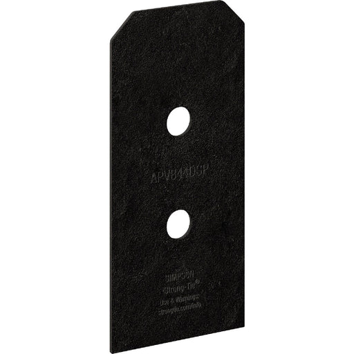 Simpson Strong-Tie Outdoor Accents Avant Collection 4x ZMAX, Black Post Base Side Plate (2-Count)
