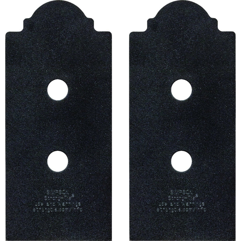 Simpson Strong-Tie Outdoor Accents Mission Collection ZMAX 4x Black Post Base Slide Plate (2-Pack)