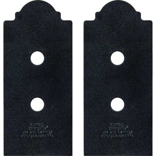 Simpson Strong-Tie Outdoor Accents Mission Collection ZMAX 4x Black Post Base Slide Plate (2-Pack)