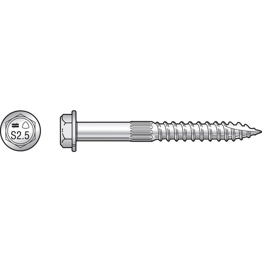 Simpson Strong Tie 1/4 In. x 2-1/2 In. Wood Screw (200 Ct.)