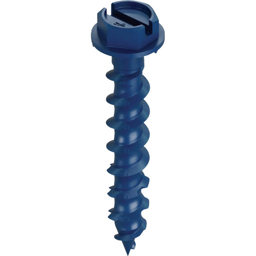 Simpson Strong-Tie Titen Turbo  3/16 in. x 1-1/4 in. Hex-Head Concrete and Masonry Screw, Blue (75-Qty)
