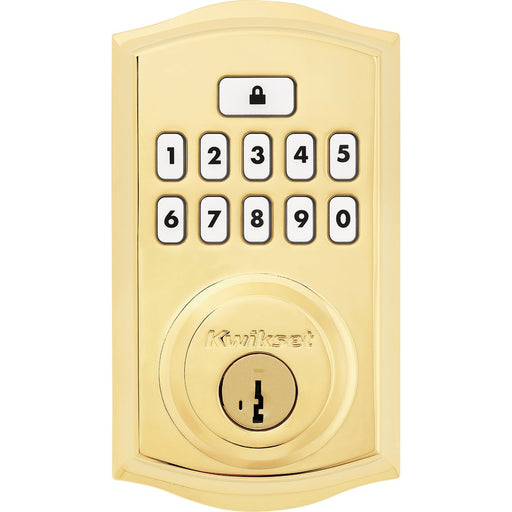 Kwikset Signature Series Traditional SmartCode Brass Electronic Deadbolt
