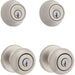 Kwikset Cove Satin Nickel Deadbolt and Door Knob Combo With SmartKey