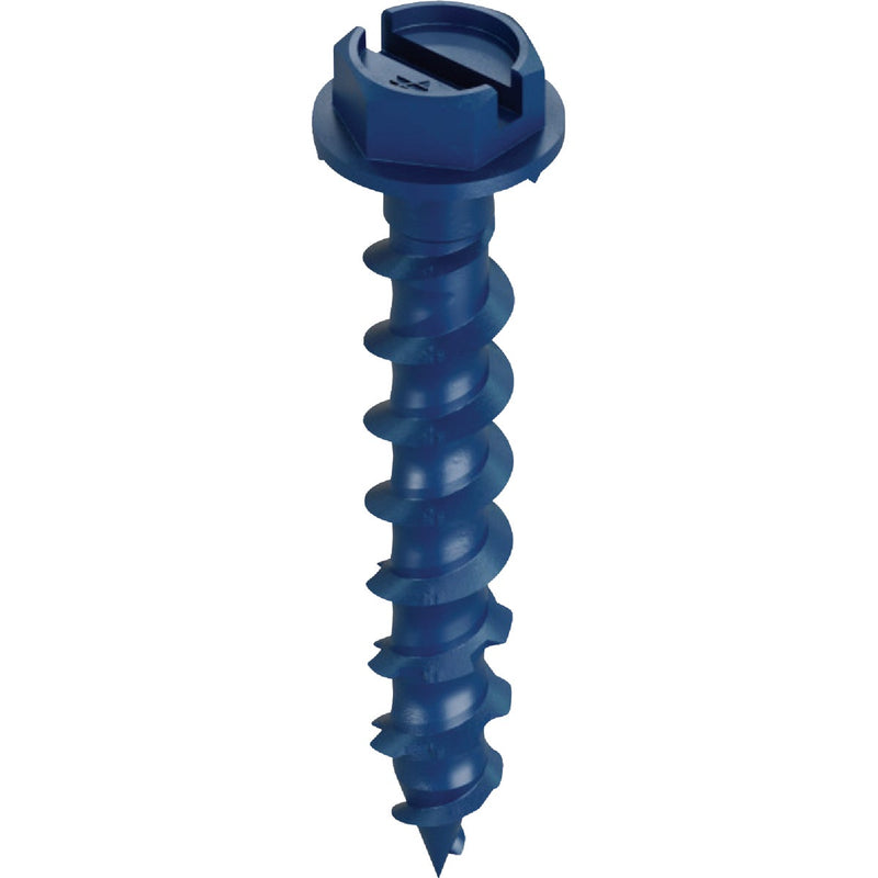 Simpson Strong-Tie Titen Turbo  3/16 in. x 2-3/4 in. Hex-Head Concrete and Masonry Screw, Blue (75-Qty)
