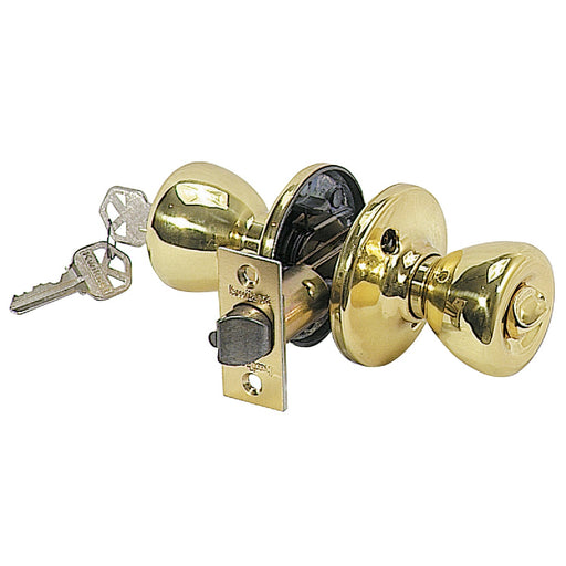 Kwikset Tylo Polished Brass Entry Door Knob 