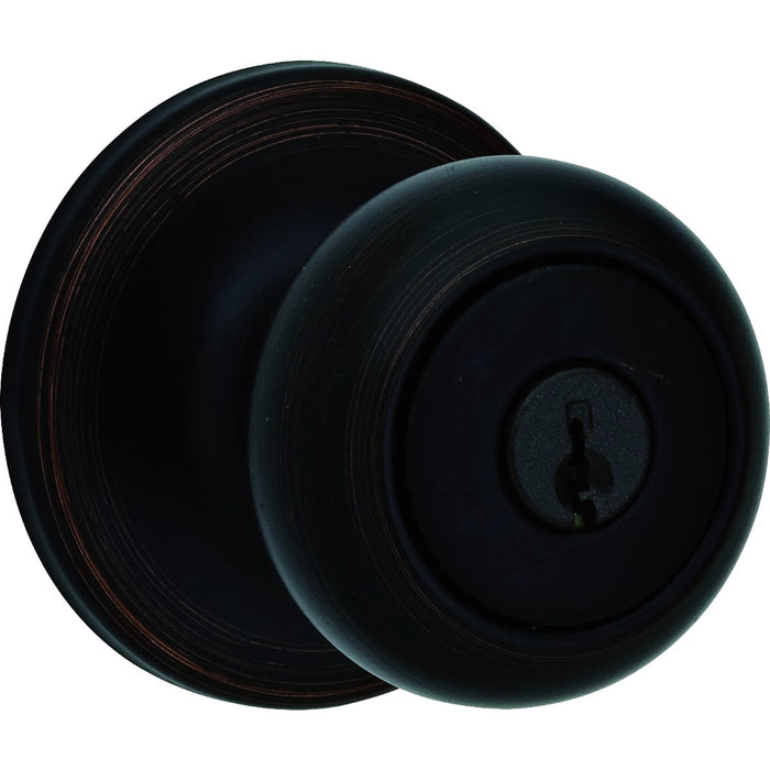 Kwikset Cove Keyed Entry Knob in Venetian Bronze