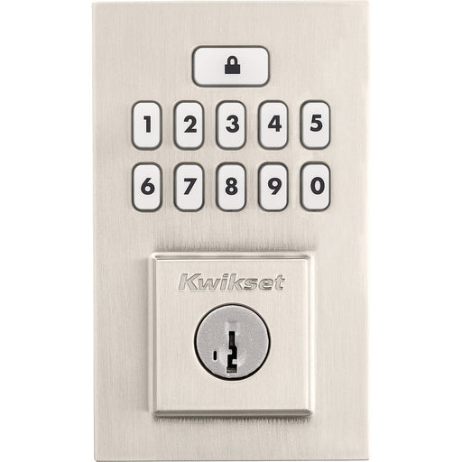 Kwikset Signature Series Contemporary SmartCode Satin Nickel Electronic Deadbolt