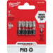 Milwaukee SHOCKWAVE #3 Phillips 1 In. Insert Impact Screwdriver Bit (5-Pack)