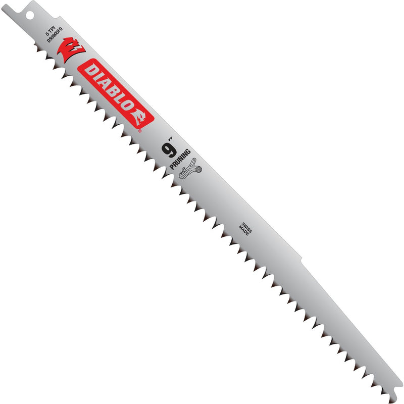 Diablo 9 In. 5 TPI Fleam Ground Pruning Reciprocating Saw Blade (5-Pack)