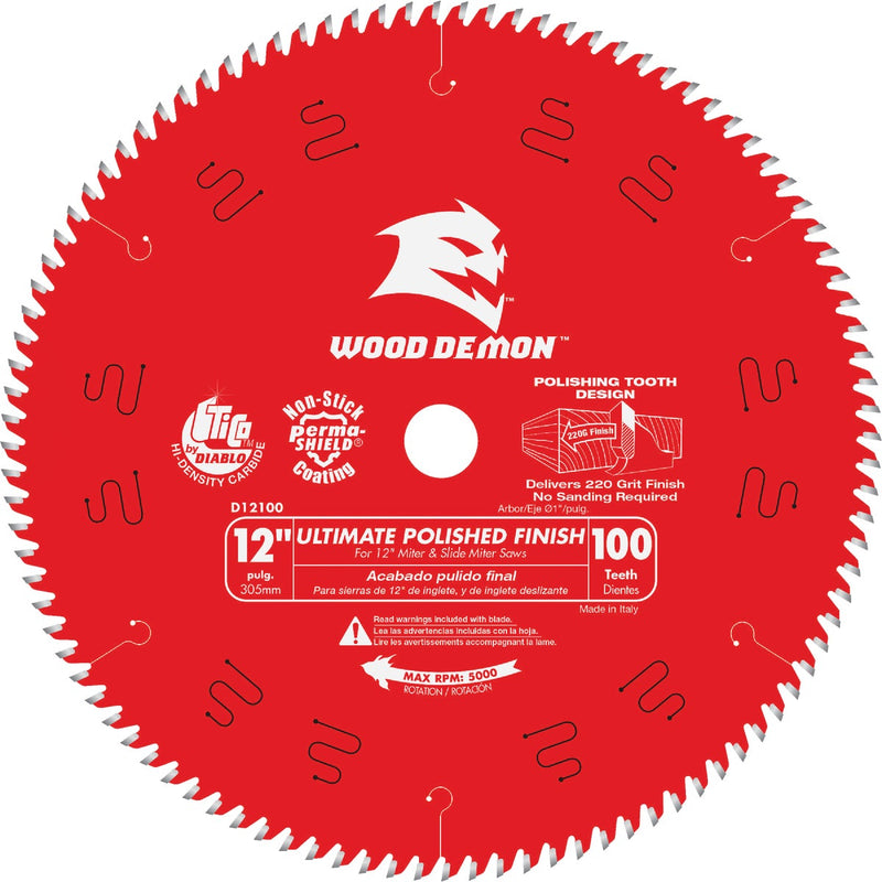 Diablo 12 In. 100-Tooth Ultimate Polish Finish Circular Saw Blade