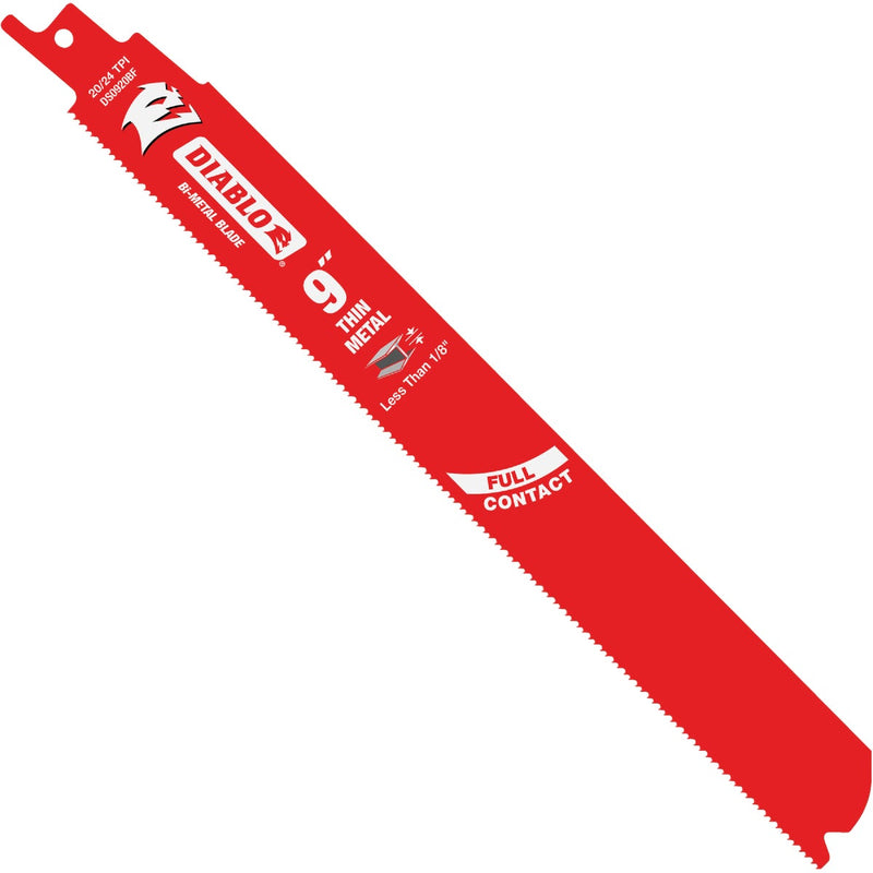 Diablo  9 In. 20/24 TPI Bi-Metal Thin Metal Reciprocating Saw Blade (25-Pack)