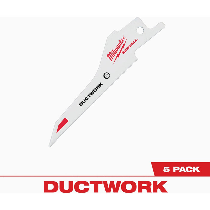 Milwaukee SAWZALL 3-1/4 In. 30 TPI Ductwork Reciprocating Saw Blade (5-Pack)