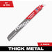 Milwaukee SAWZALL TORCH 9 In. 8 TPI Carbide Thick Metal Reciprocating Saw Blade (3-Pack)