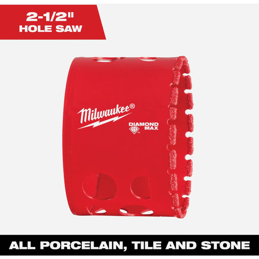 Milwaukee Diamond Plus 2-1/2 In. Diamond Grit Hole Saw