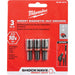 Millwaukee SHOCKWAVE 1/4 In. x 1-1/2 In. Insert Impact Nutdriver, (3-Pack)