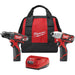Milwaukee M12 2-Tool Cordless Drill/Driver & Impact Driver Combo Kit with (2) 1.5 Ah Batteries & Charger