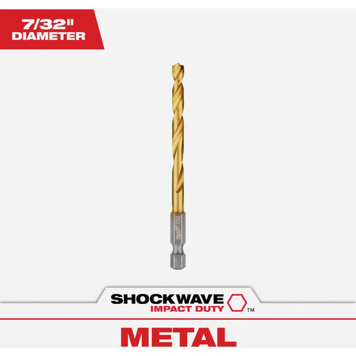 Milwaukee SHOCKWAVE Impact Duty 7/32 In. Titanium Hex Shank Drill Bit