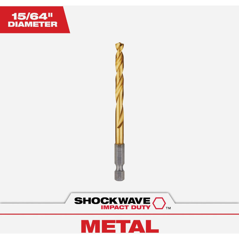 Milwaukee SHOCKWAVE Impact Duty 15/64 In. Titanium Hex Shank Drill Bit