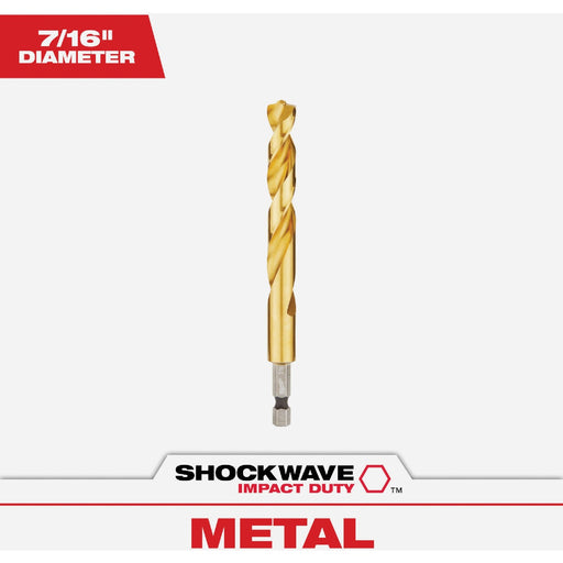 Milwaukee SHOCKWAVE Impact Duty 7/16 In. Titanium Hex Shank Drill Bit