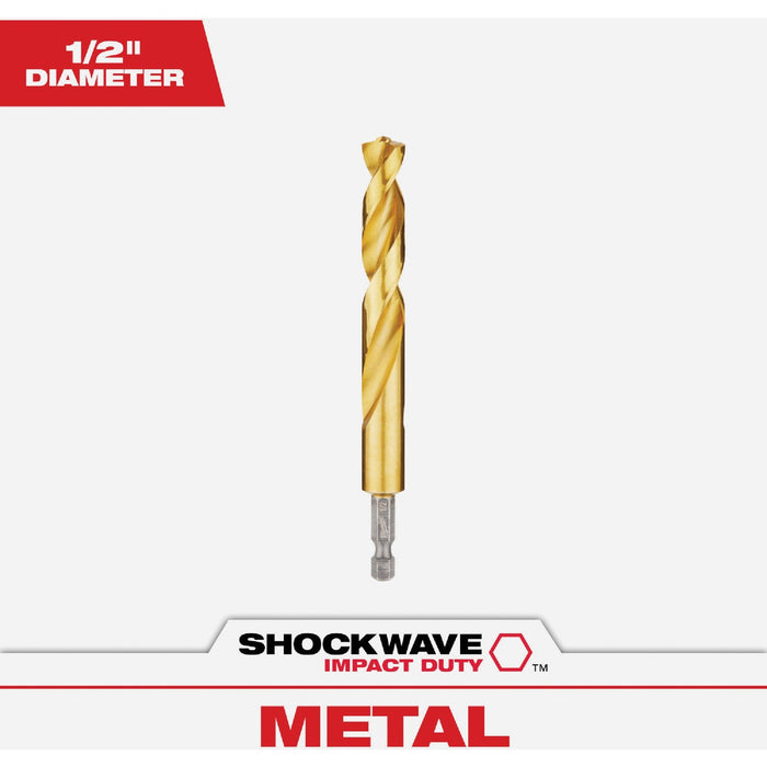 Milwaukee SHOCKWAVE Impact Duty 1/2 In. Titanium Hex Shank Drill Bit