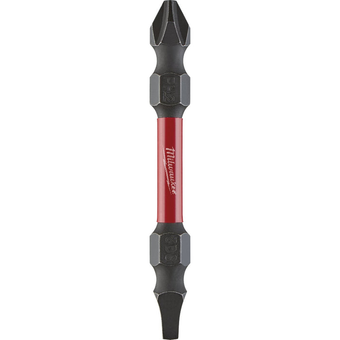 Milwaukee SHOCKWAVE #2 Phillips and #2 Square Recess Power Double-End Screwdriver Bit