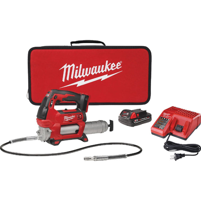 Milwaukee M18 18-Volt Lithium-Ion 2-Speed Cordless Grease Gun Kit