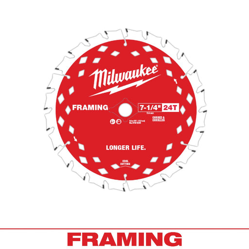 Milwaukee 7-1/4 In. 24-Tooth Framing Circular Saw Blade