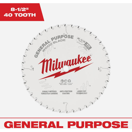 Milwaukee 8-1/2 In. 40-Tooth General Purpose Circular Saw Blade