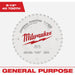 Milwaukee 8-1/2 In. 40-Tooth General Purpose Circular Saw Blade