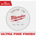 Milwaukee 10 In. 80-Tooth Ultra Fine Finish Circular Saw Blade