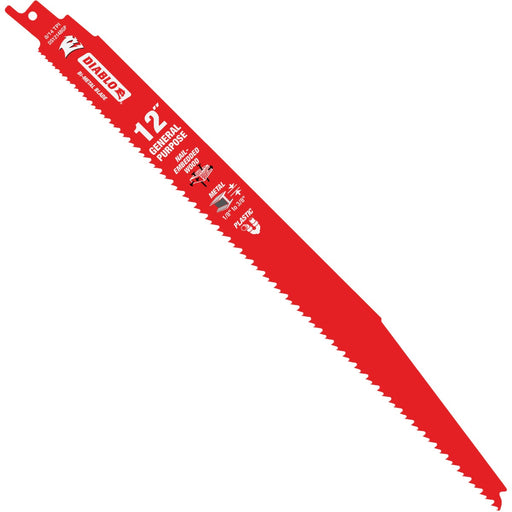 Diablo Demo Demon 12 In. 8/14 TPI Bi-Metal General Purpose Reciprocating Saw Blade (5-Pack)