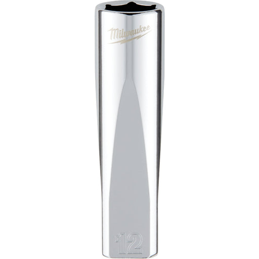 Milwaukee 3/8 In. Drive 12 mm 6-Point Deep Metric Socket with FOUR FLAT Sides