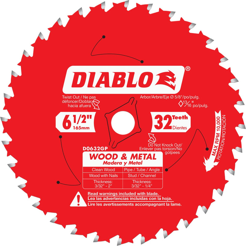 Diablo 6-1/2 In. 32-Tooth Circular Saw Blade