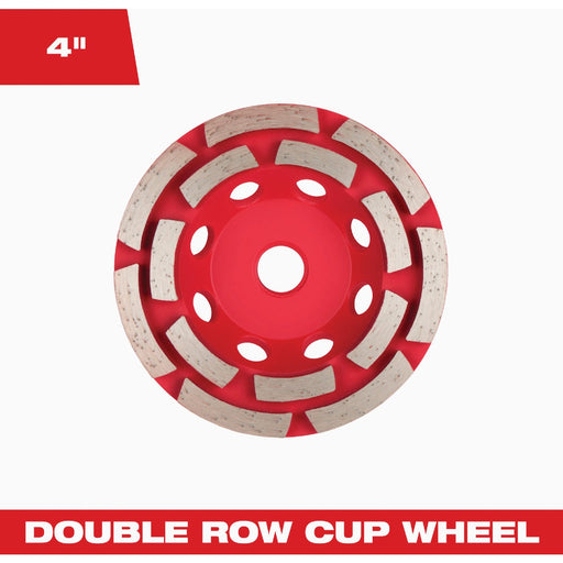 Milwaukee DIAMOND MAX 4 In. Double Row Diamond Cup Wheel