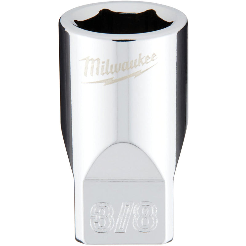 Milwaukee 1/4 In. Drive 3/8 In. 6-Point Shallow Standard Socket with FOUR FLAT Sides