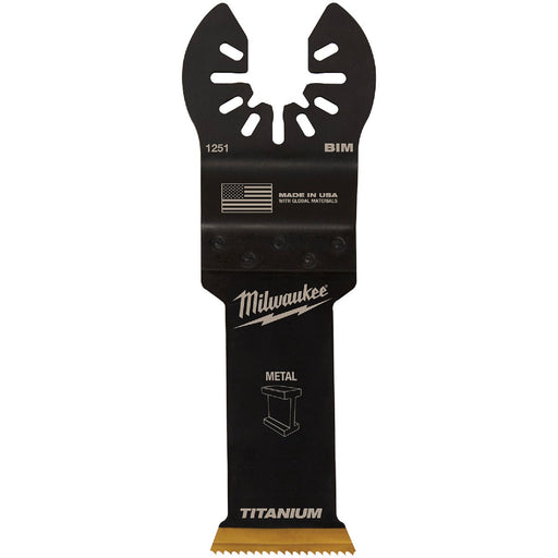 Milwaukee OPEN-LOK 1-1/8 In. Titanium Enhanced Bi-Metal Oscillating Blade