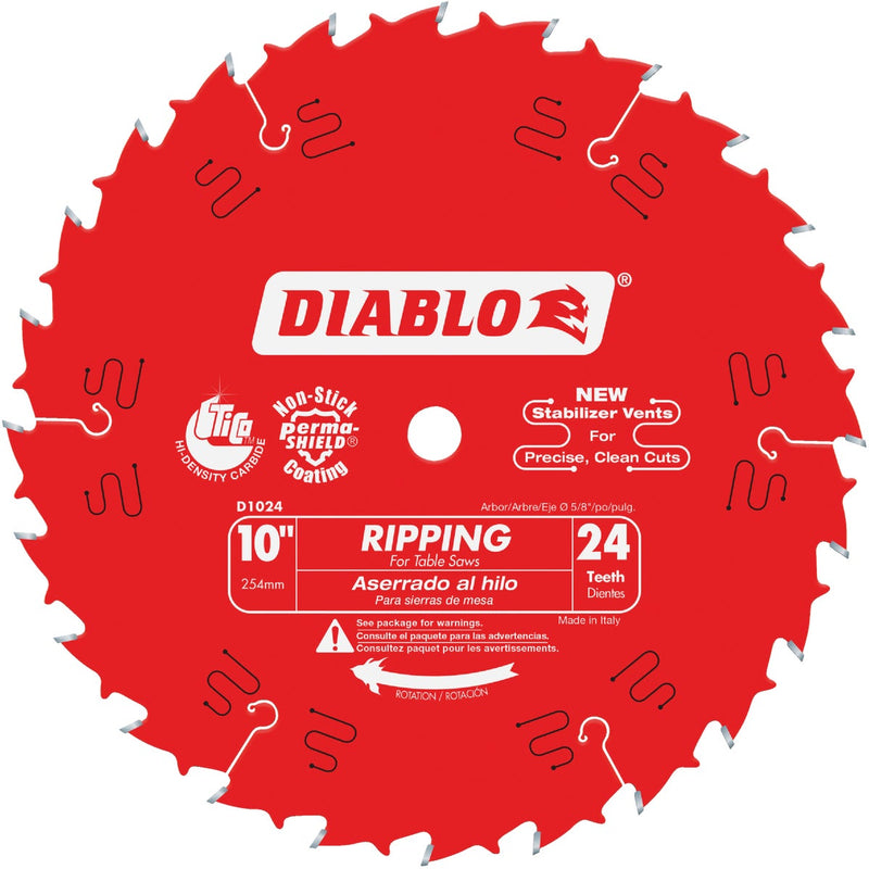 Diablo 10 In. 24-Tooth Ripping Circular Saw Blade