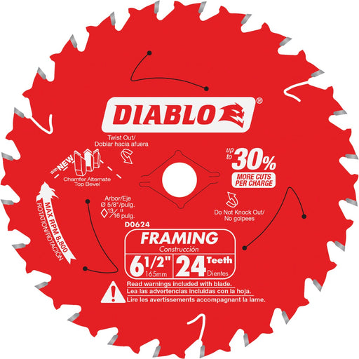 Diablo 6-1/2 In. 24-Tooth Framing Circular Saw Blade