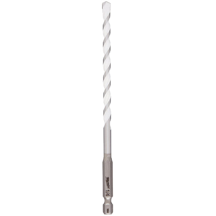 Milwaukee SHOCKWAVE 1/4 In. x 6 In. Impact Duty Carbide Multi-Material Hex Shank Drill Bit