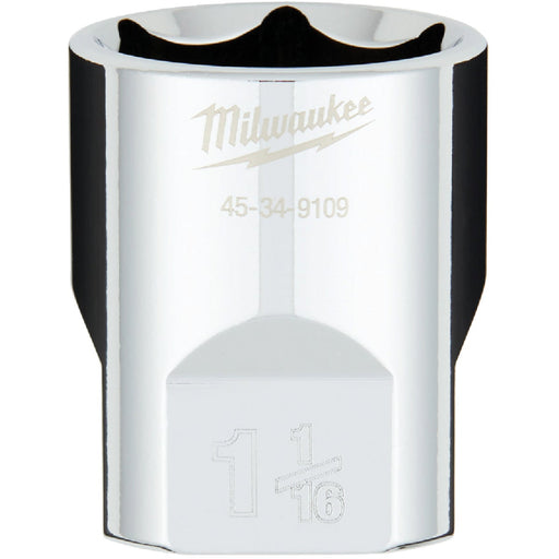 Milwaukee 1/2 In. Drive 1-1/16 In. 6-Point Shallow Standard Socket with FOUR FLAT Sides