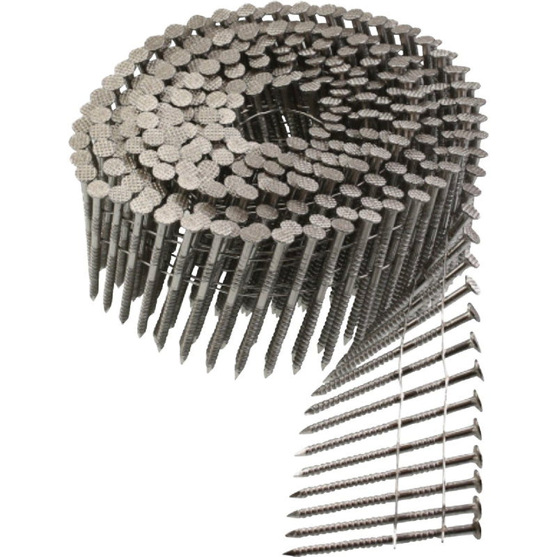 Simpson-Strong Tie 1-3/4 In. x 0.092 In. 15 Degree Wire Weld Full Round Head Ring Shank 304 Stainless Steel Coil Siding Nail (3600 Ct.)