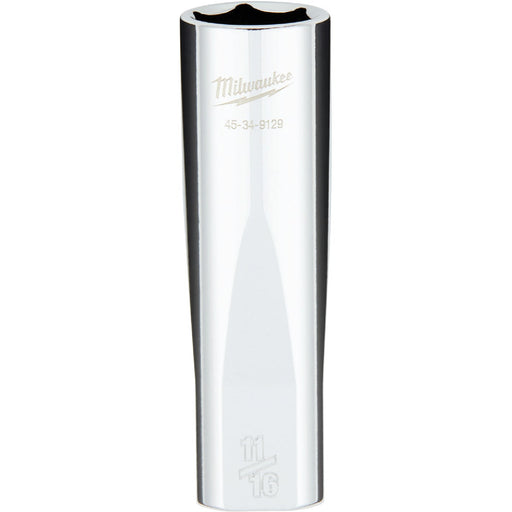 Milwaukee 1/2 In. Drive 11/16 In. 6-Point Deep Standard Socket with FOUR FLAT Sides