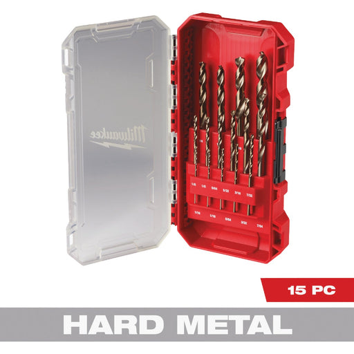 Milwaukee RED HELIX Cobalt Drill Bit Set (15-Piece)