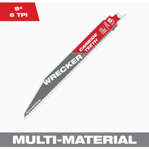 Milwaukee SAWZALL The WRECKER 9 In. 6 TPI Multi-Material Reciprocating Saw Blade