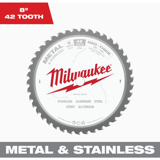 Milwaukee 8 In. 42-Tooth Metal Circular Saw Blade