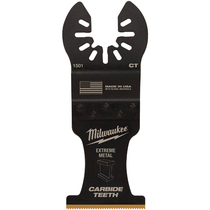 Milwaukee OPEN-LOK 1-3/8 In. Titanium Enhanced Carbide Metal Cutting Oscillating Blade